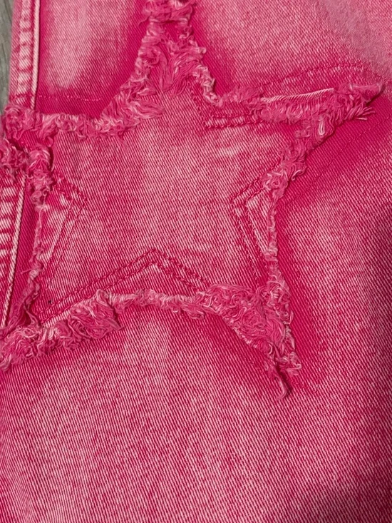 LIKE NEW! Women's SHEIN Pink Denim High Waisted Distressed Star Jeans - 25 - Picture 3 of 9